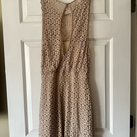 Free People tan tank crochet dress, size small - Picture 4 of 6